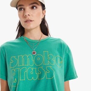 MOTHER Smoke Grass Green T-Shirt - RARE Find! XS S